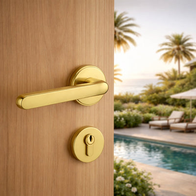 Mortise Handle Set (Rose Pattern)