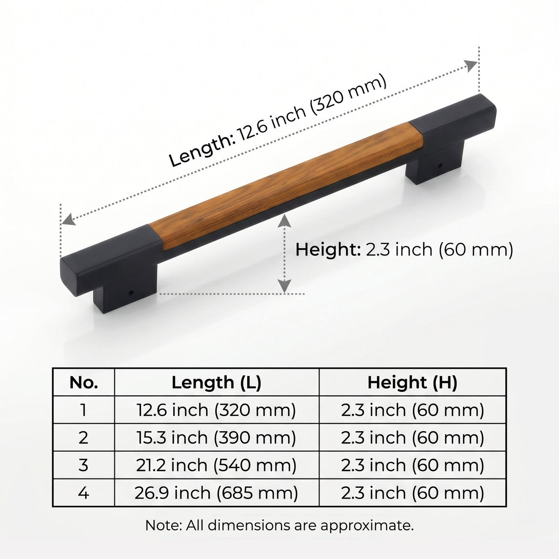 Nature Series Pull Handles Strong Grip Long-Lasting Structure Screw Mo
