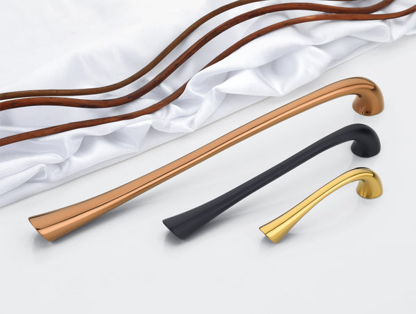 Elegant Sculptural Curved Cabinet & Wardrobe Handles