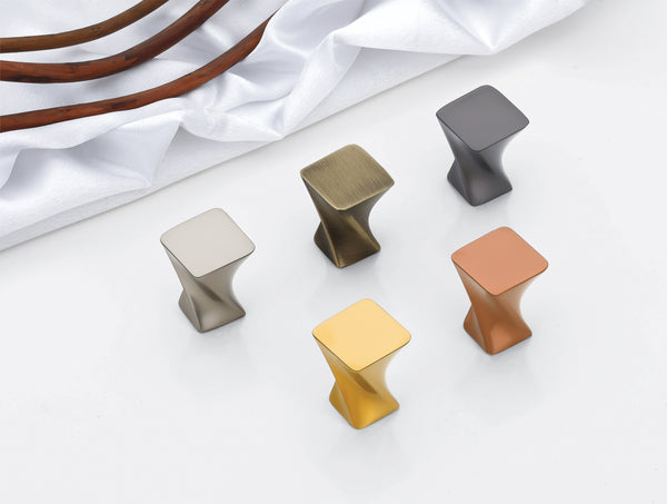 Modern Twisted Square Drawer Knobs