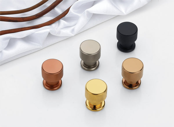 Modern Cylindrical Drawer Knobs with Textured Body