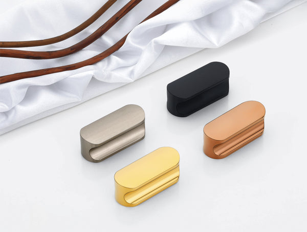 Modern Recessed Oval/Rectangular Drawer Knobs