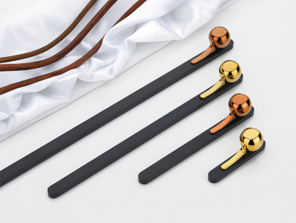 Modern Bar & Knob Two-Tone Cabinet & Wardrobe Handles