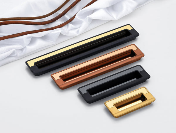 Premium Two-Tone Recessed Sliding Handles
