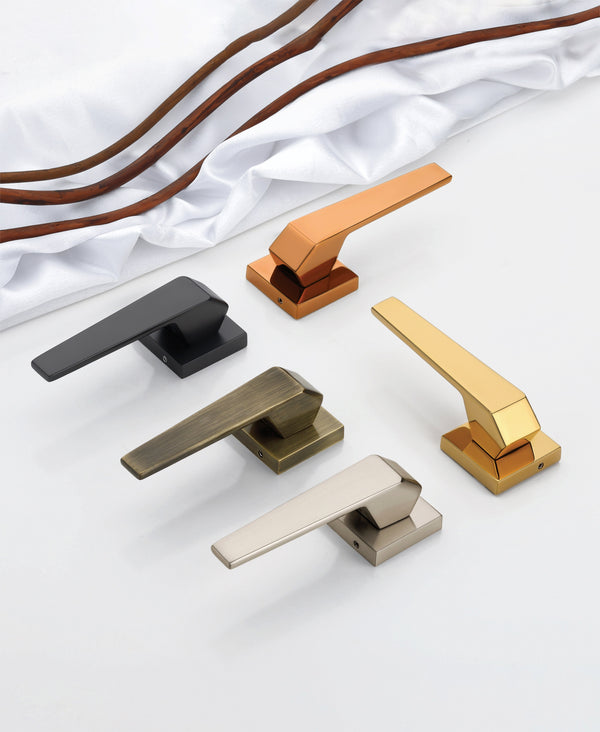 Fitz Mortise Handle Set - Elegant Rose Pattern
