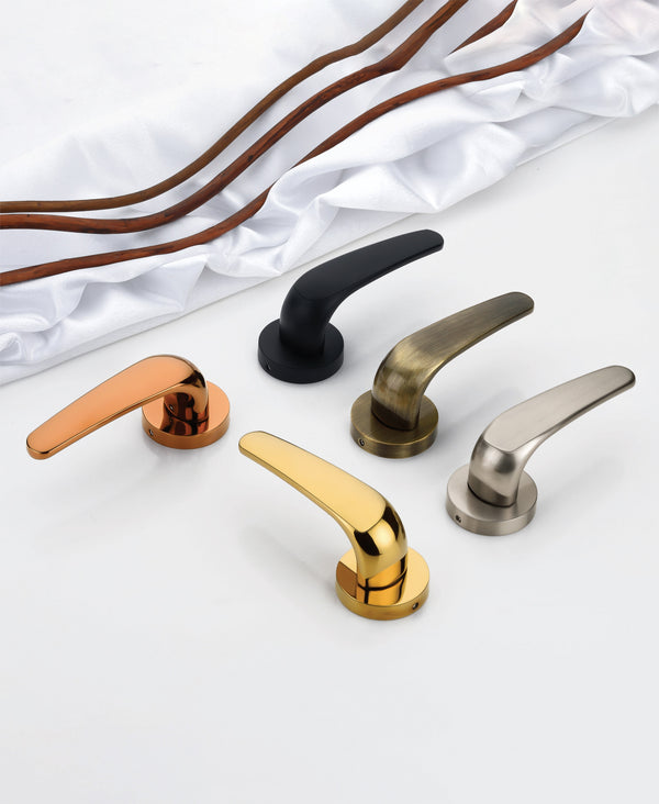 Stina Mortise Handle Set - Elegant Rose Pattern
