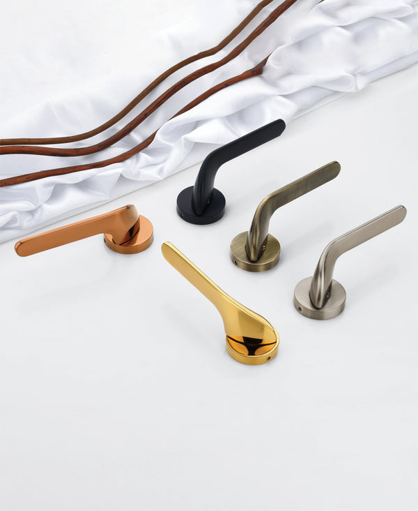 Marella Mortise Handle Set - Elegant Rose Pattern