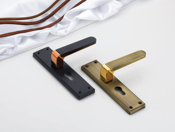 Victory Mortise Handle Set - Elegant Plate Pattern