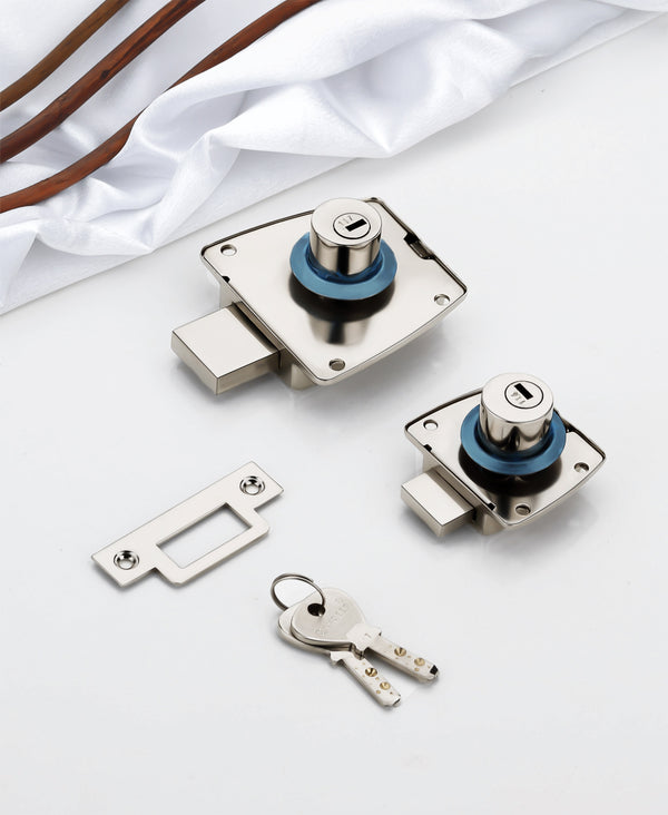 Secure Drawer & Cupboard Locks - Polished Chrome Finish