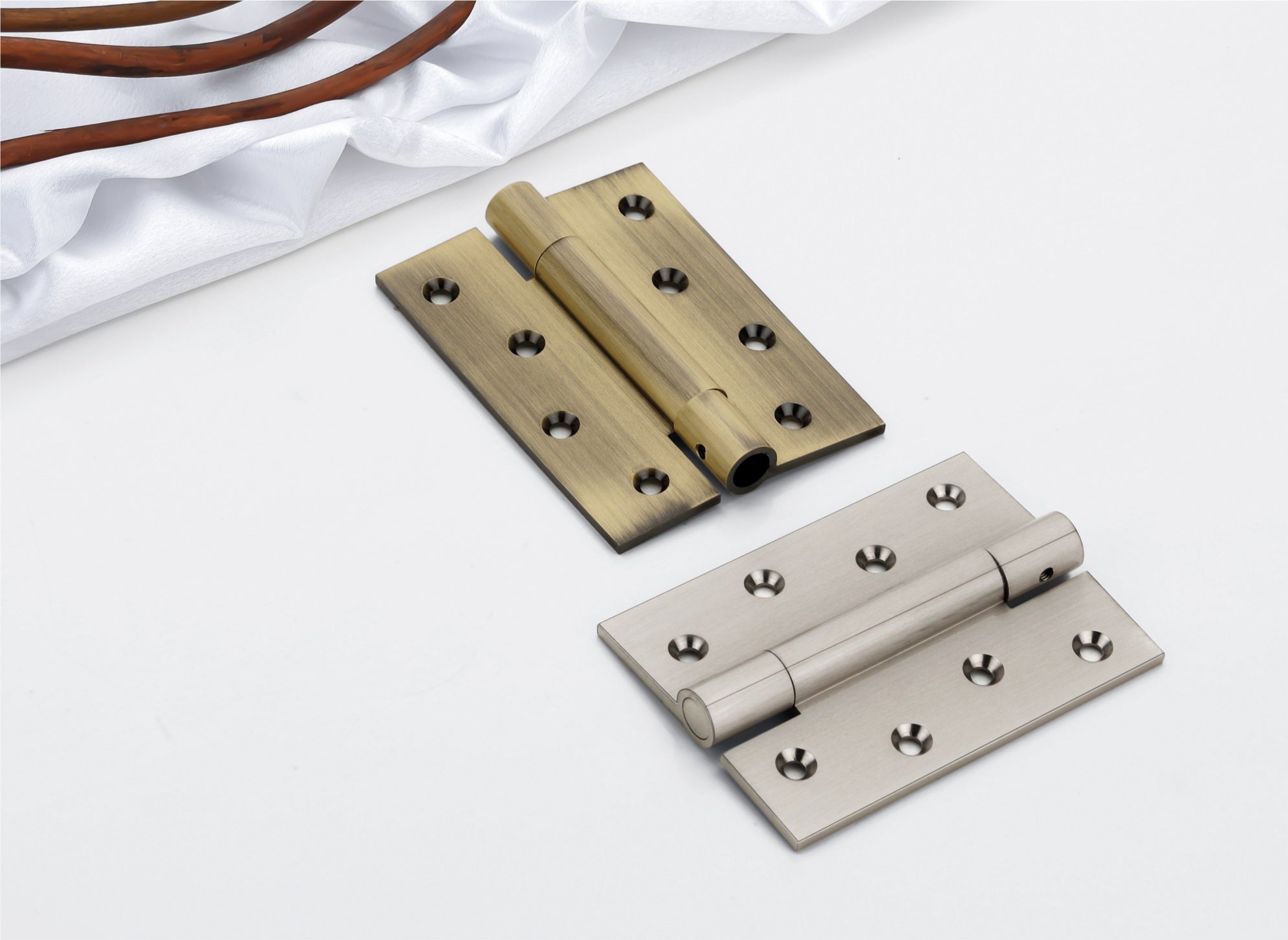 Brass Self Closing Spring Hinges – Stainless Steel Finish 4