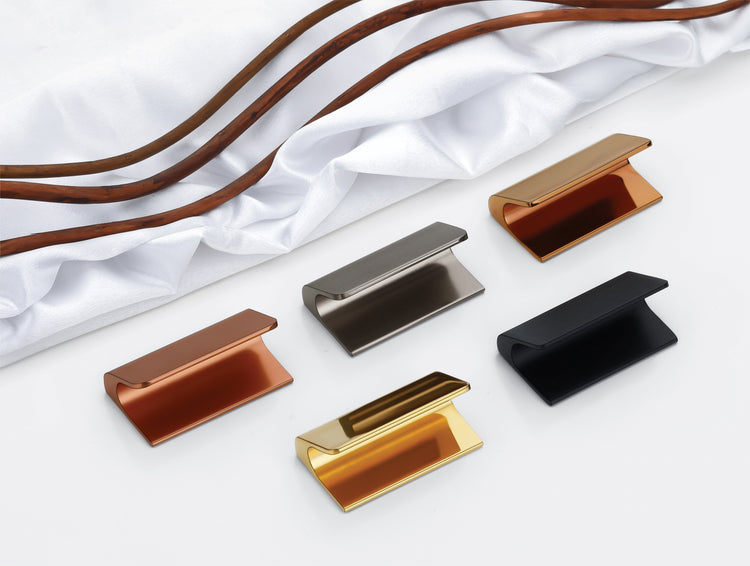 Contemporary Finish Modern Edge-Mount Tab Drawer Knobs comes with Comp