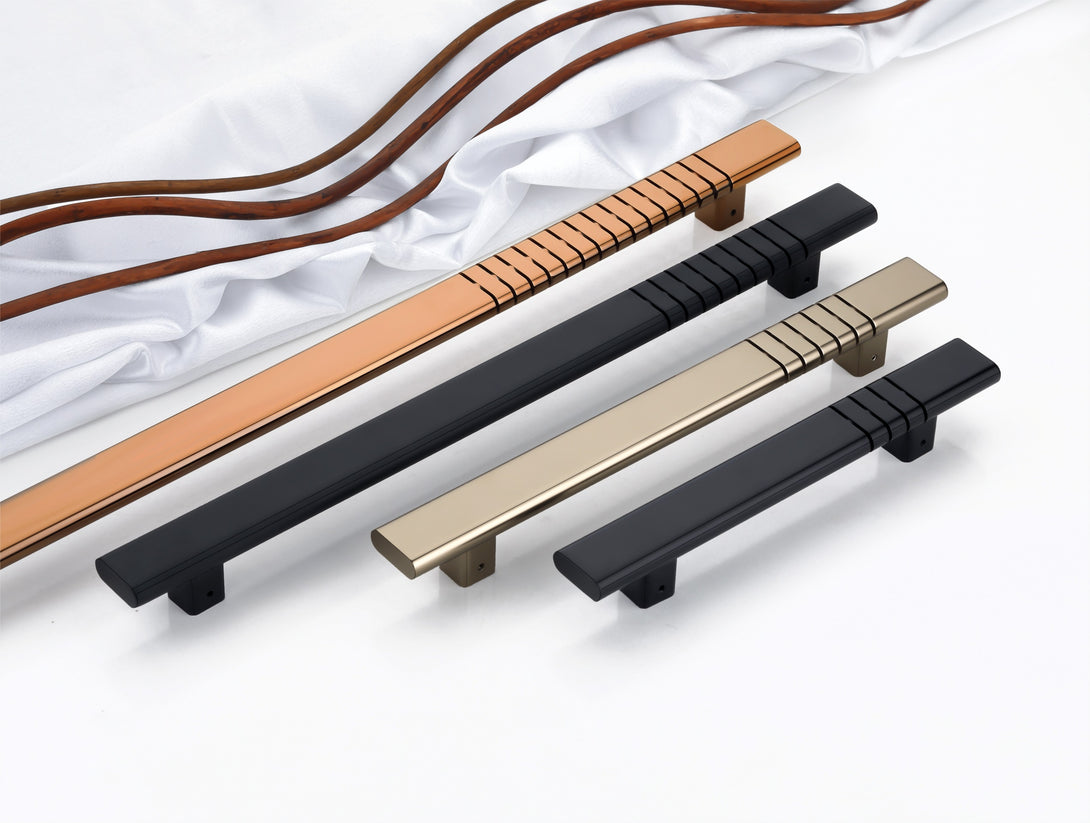 Grooved Designer Pull Handles with Minimalist Grooved Detailing Premiu